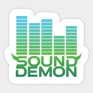 Sound Demon Cool Blue and Green Sticker